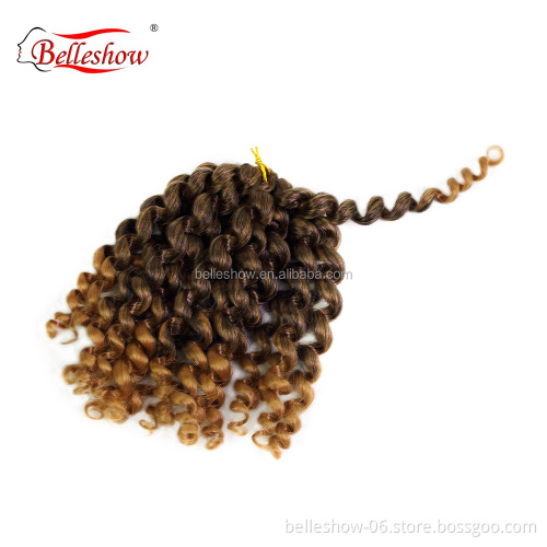 Hot sell Wholesale jamaican bounce crochet synthetic braiding hair  cheap jumpy wand curl curly crochet braids